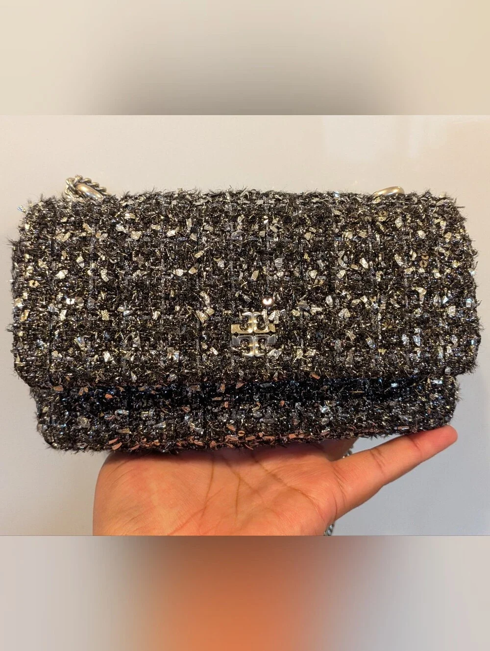 Tory Burch Kira Tweed Mini Flap Bag